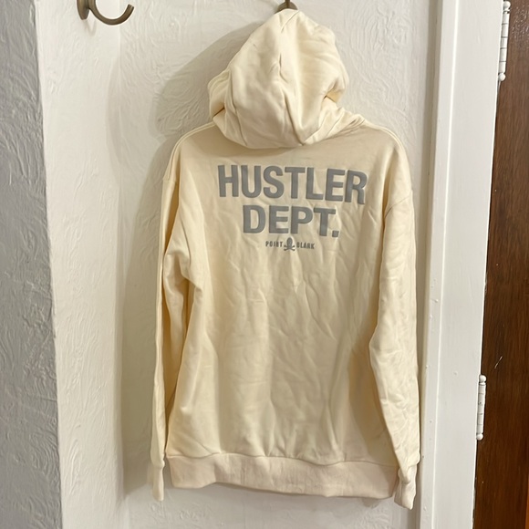 POINT BLANK Mens Hustler Dept. Hoodie Size M in Off White - Picture 6 of 6